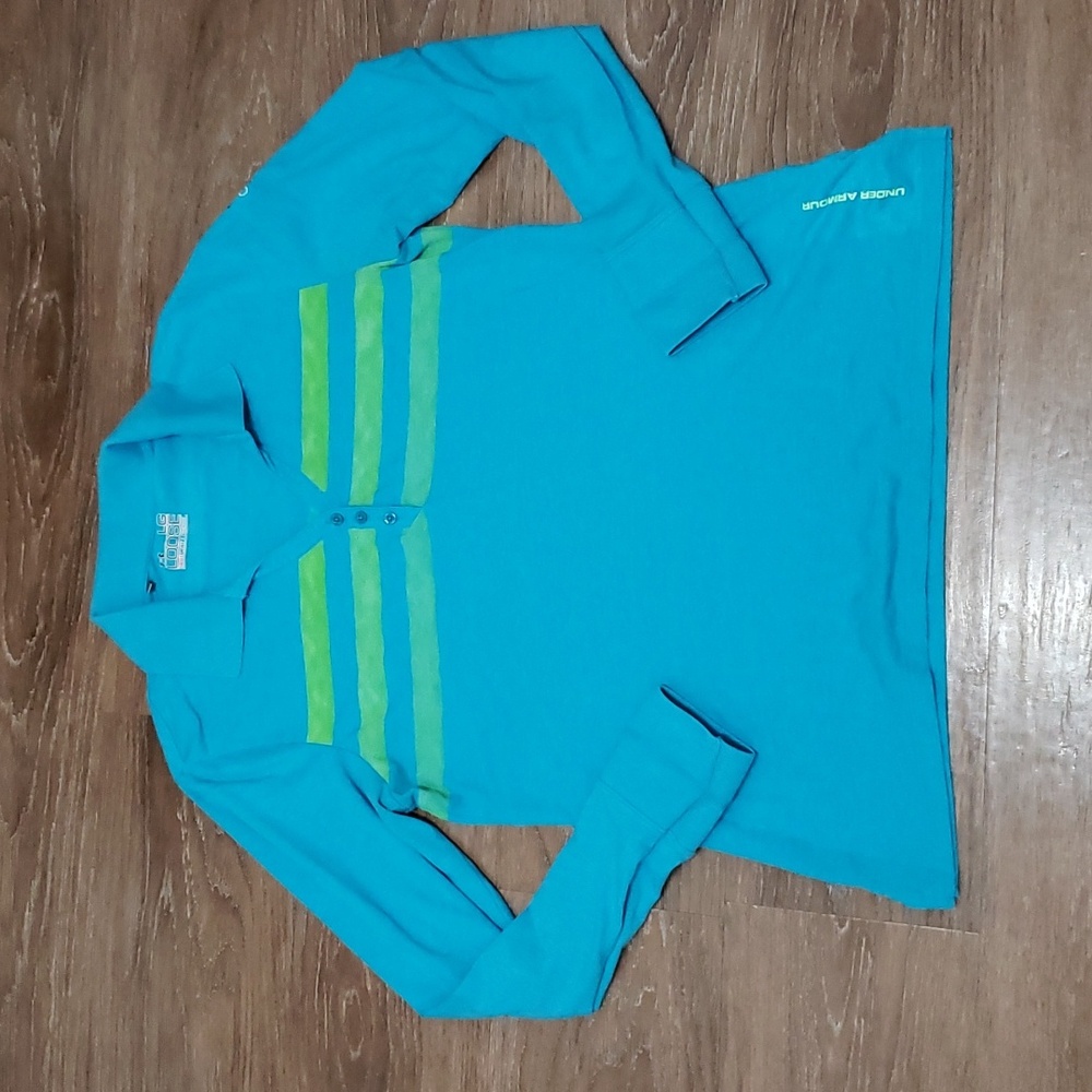 (L) Under Armour Loose Fit HeatGear Collared Golf Athleisure Athletic Breathable